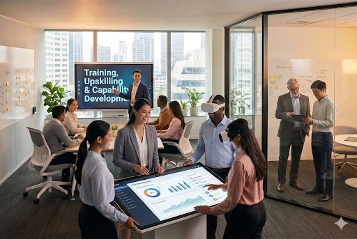 A professional rider on a horse